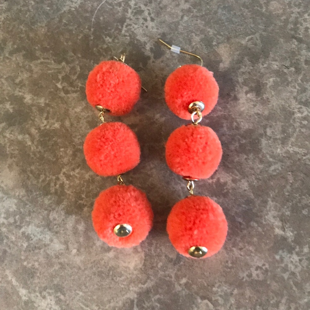 Orange earrings, new